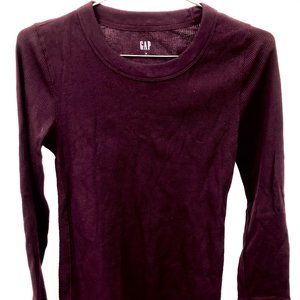 Gap Factory - Plum Purple Waffle Knit Long Sleeve Tee / T-Shirt, Small, NWT
